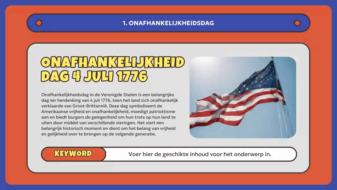 Rood en blauw Amerikaanse onafhankelijkheidsdag
