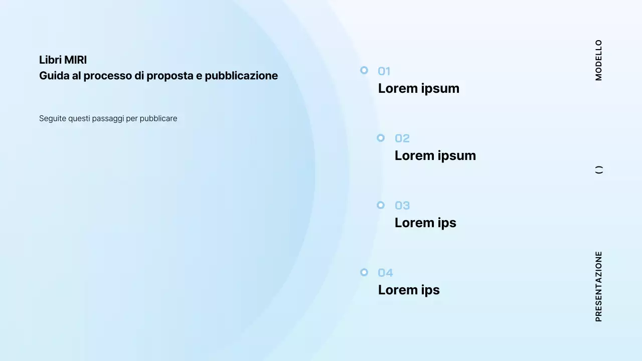 Proposta di libro minimalista in azzurro e menta