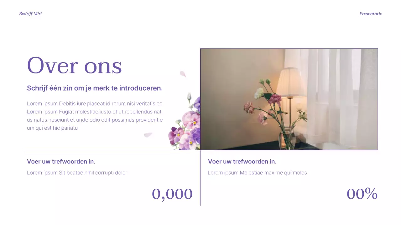 Een luxe merkintroductie in paars