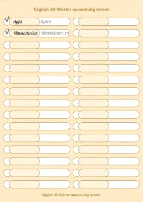 Einfacher gelber und weißer englischer Test-Notizblock