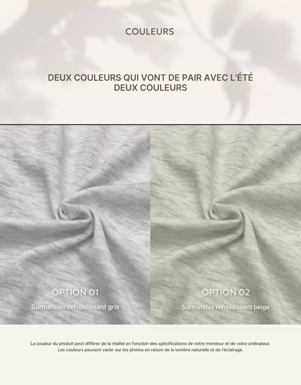 Introduction aux couvertures rafraîchissantes modernes en beige et ivoire