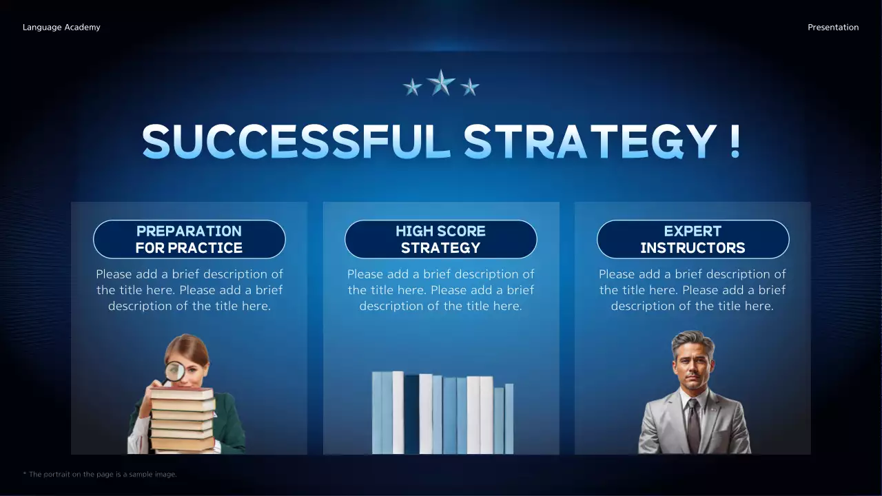 Blue Modern Language Presentation