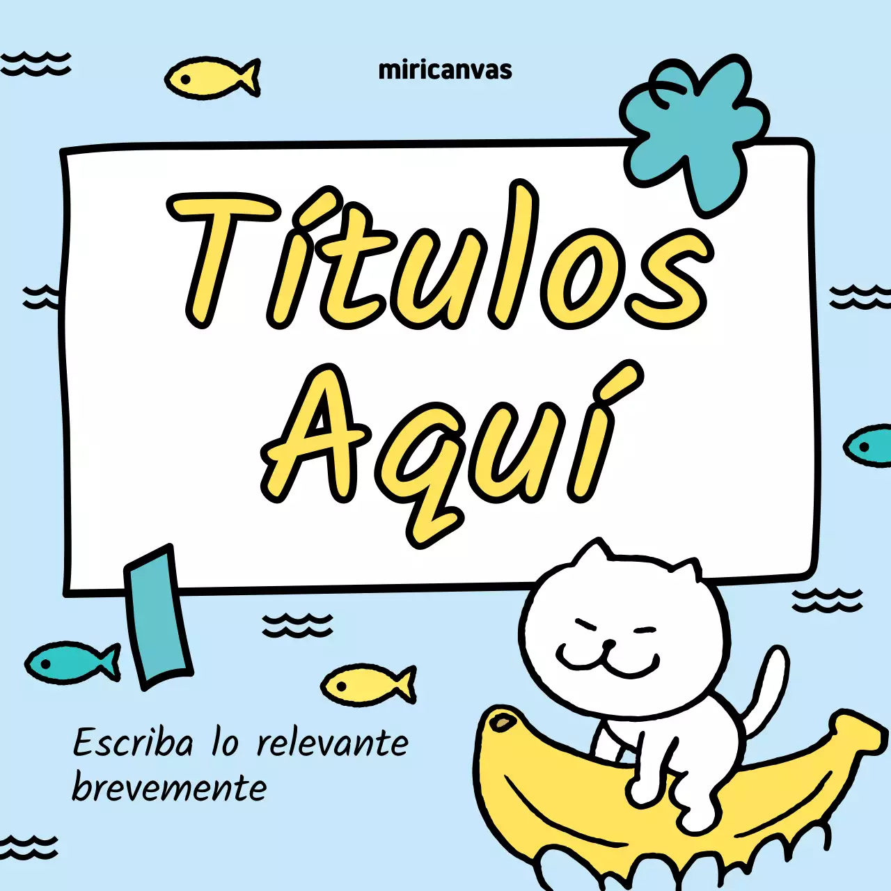 Promociona tus eventos de verano con amarillo y azul claro