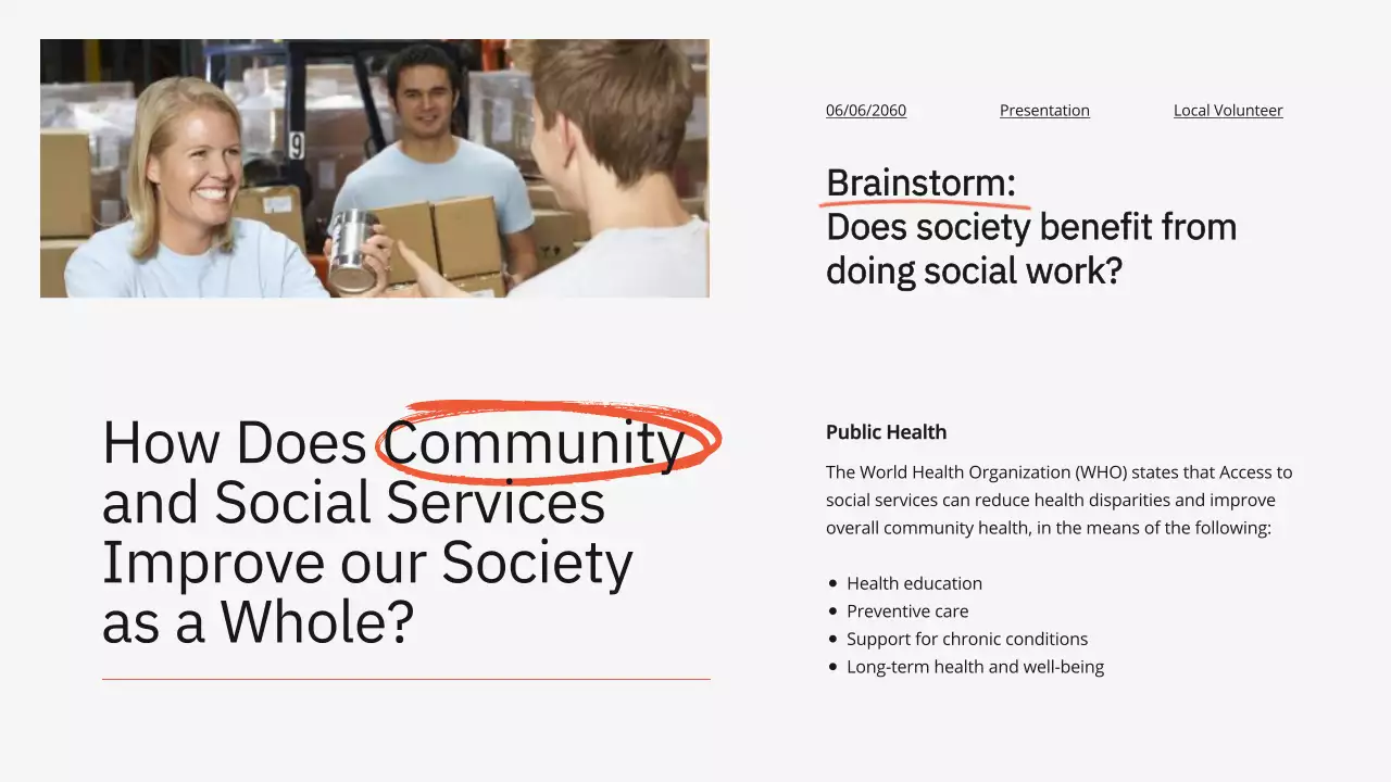 Orange Modern Volunteer Promotion Presentation