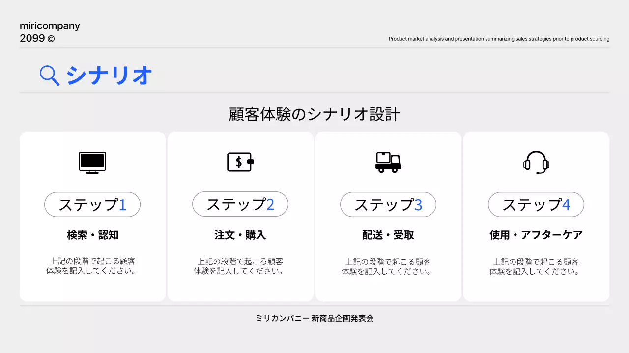 青 モダン ビジネス プレゼンテーション