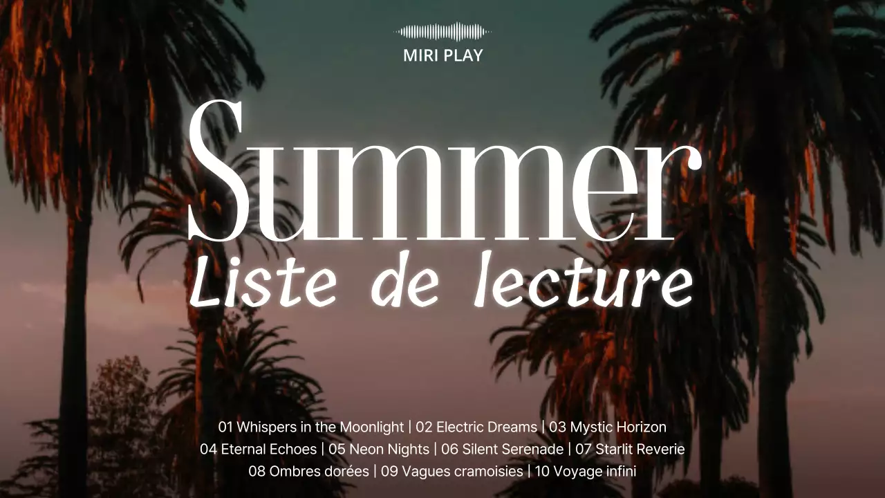 Promouvoir une playlist de style tendance en orange et bleu