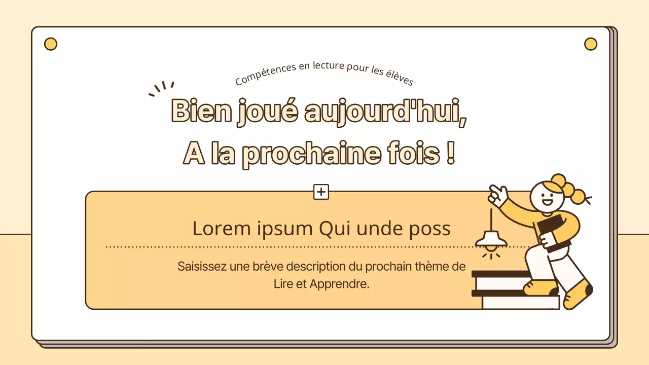 Ressources en lecture pour les élèves en jaune et blanc