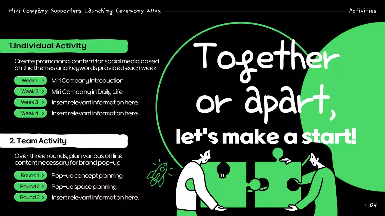 Green Minimal Business Announcement Presentation