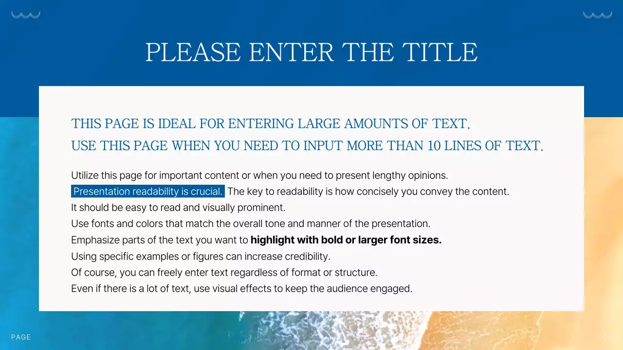 Blue Tropical Summer Template Presentation