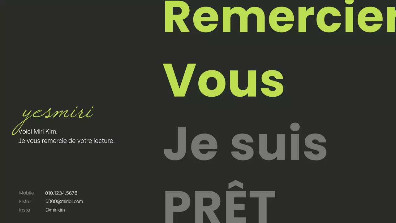 Un portfolio simple à imprimer pour les carriéristes, en vert lime et en noir