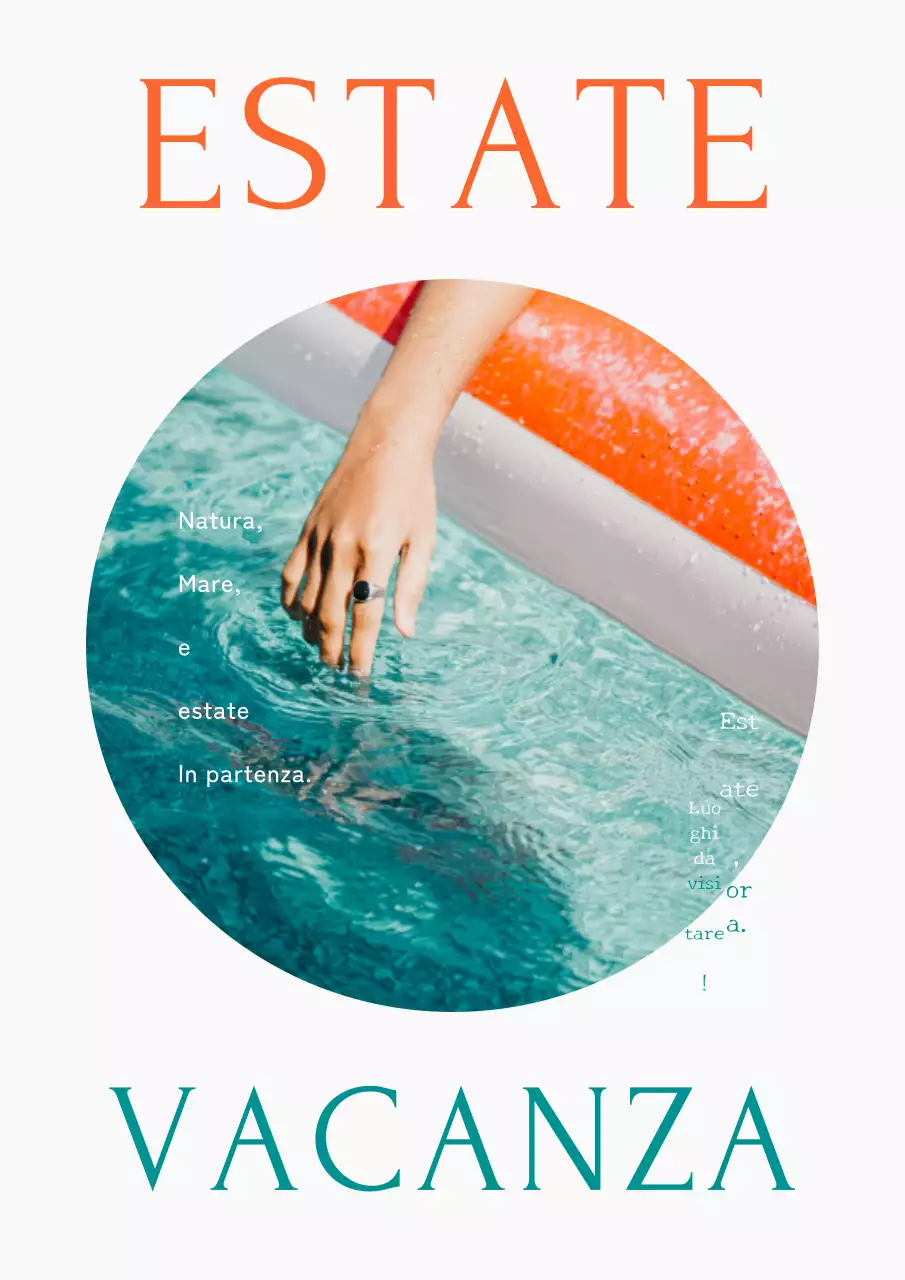 Semplice prodotto estivo PR nei colori arancio e menta.