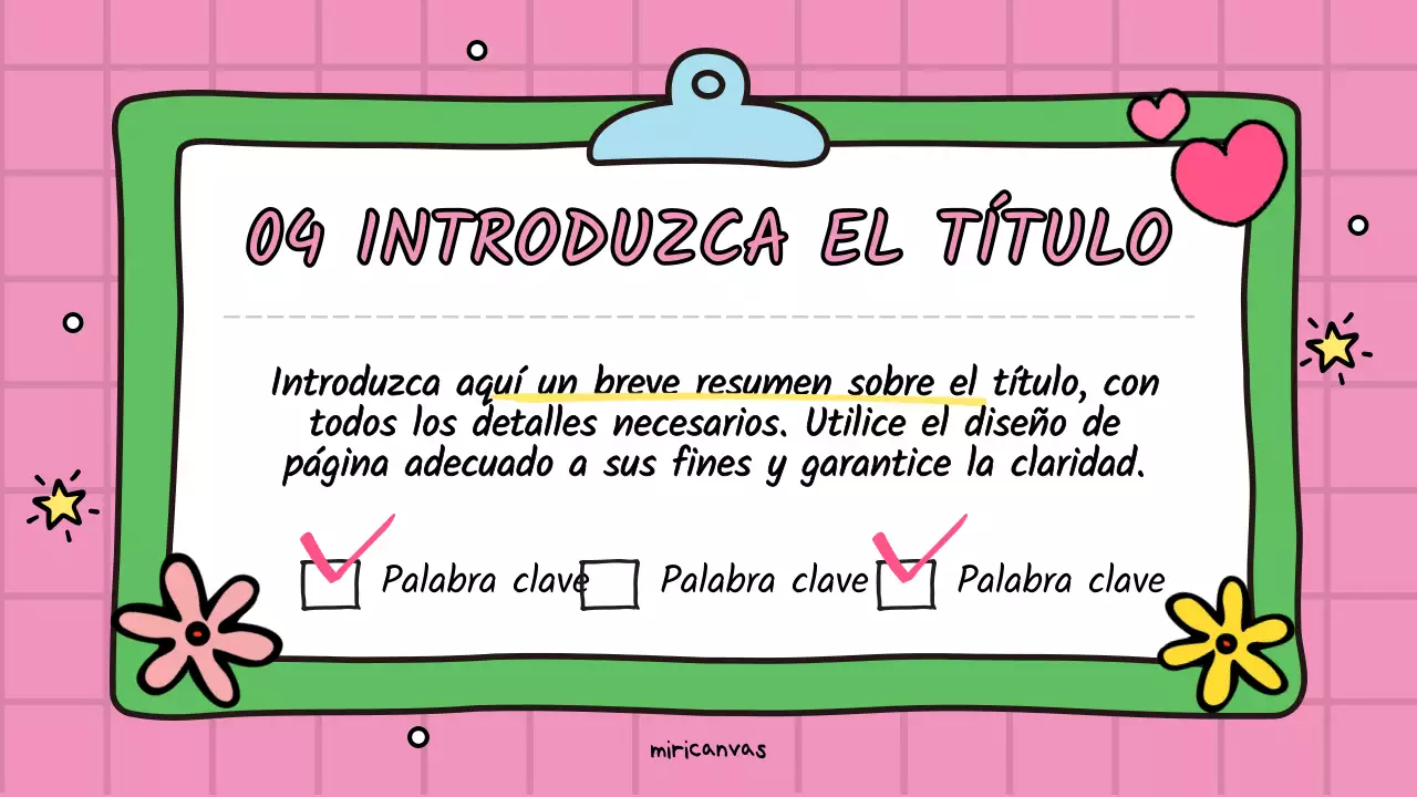 Una bonita promoción educativa rosa y verde