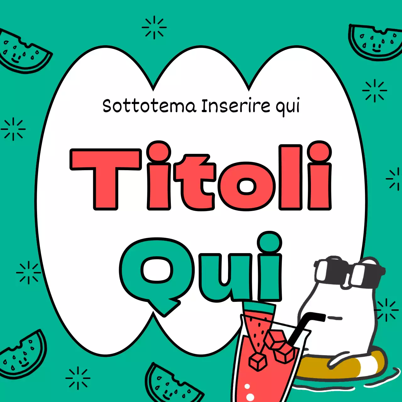 Una simpatica collezione di titoli estivi in verde e giallo