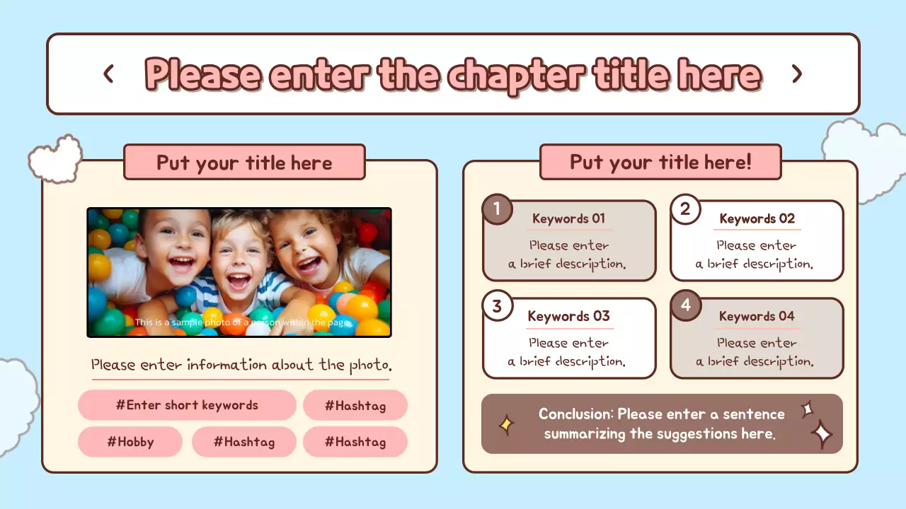 Blue Cute School Welcome Presentation