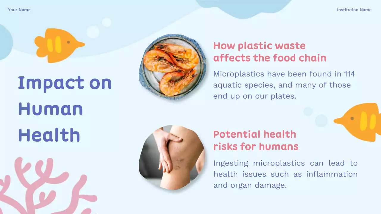 Blue Simple Plastic Waste Guide Presentation