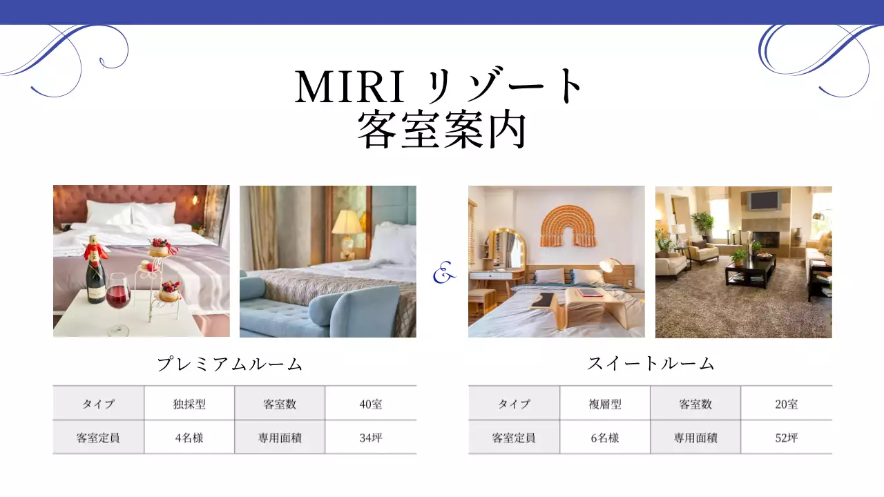 青 モダン リゾート 企画書 プレゼンテーション