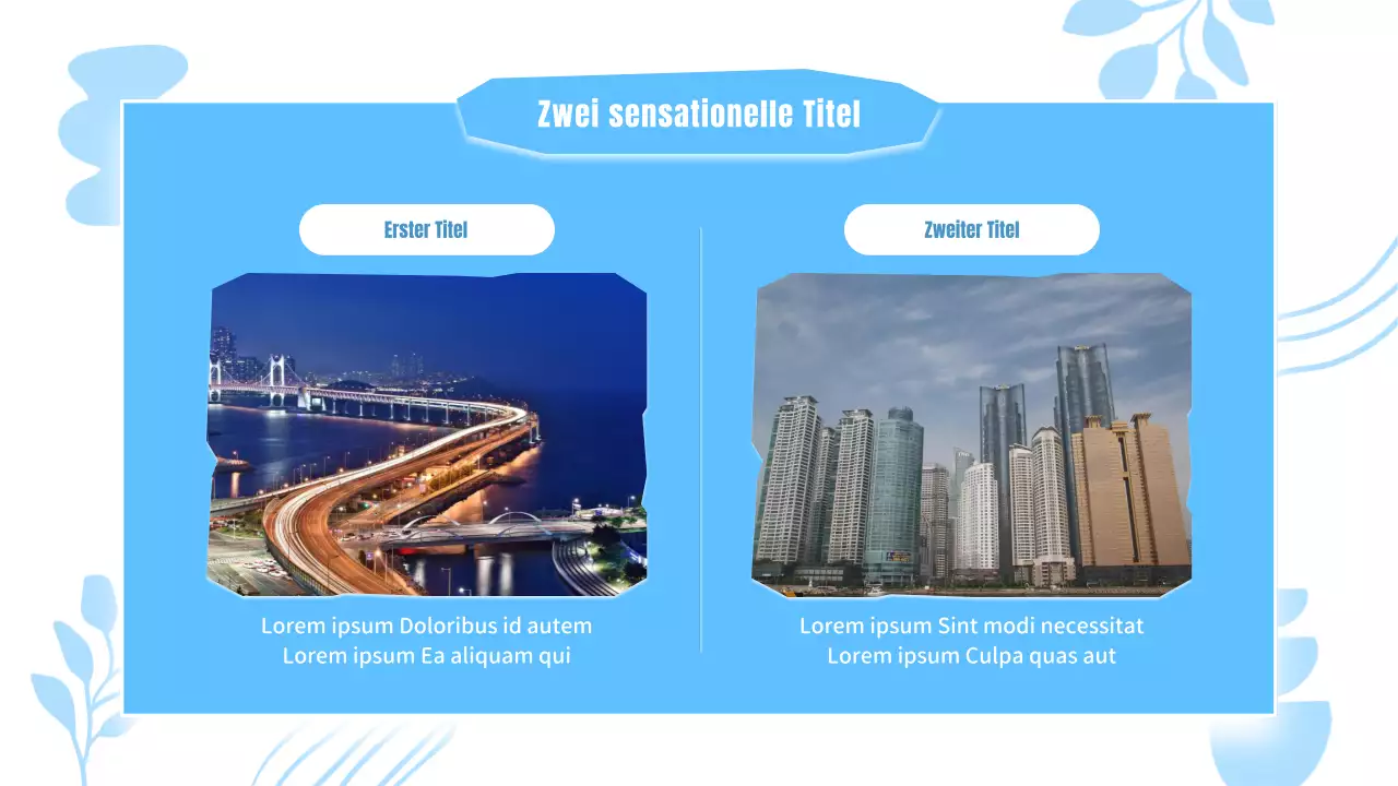 Eine kitschige, hellblau-weiße Präsentation eines Busan-Viertelführers