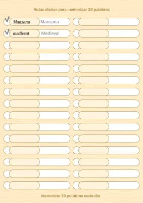 Bloc de notas sencillo en blanco y amarillo para el examen de inglés