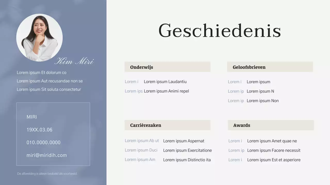 Marineblauwe eenvoudige marketeer professionele job portfolio