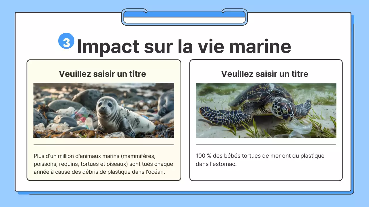 Une simple vidéo de formation sur la protection des océans en bleu et jaune