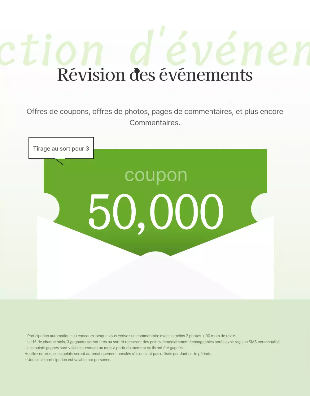 Promouvoir un événement simple de révision de salade en blanc et haricots de lotus