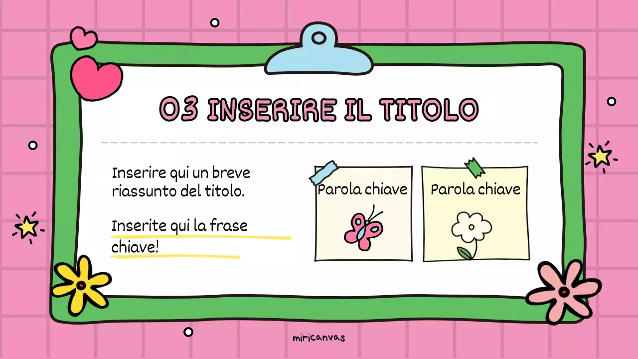 Una simpatica promozione educativa rosa e verde