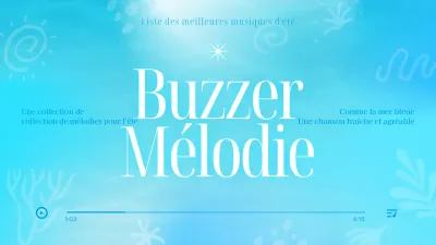 Une playlist estivale simple en bleu et blanc Vidéo