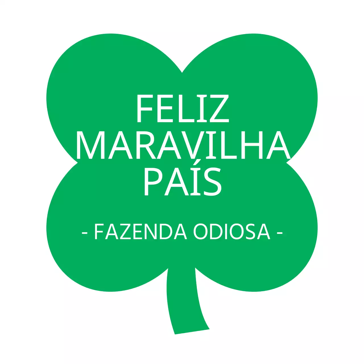Desenho com um tipo de letra sentimental e um ícone de trevo
