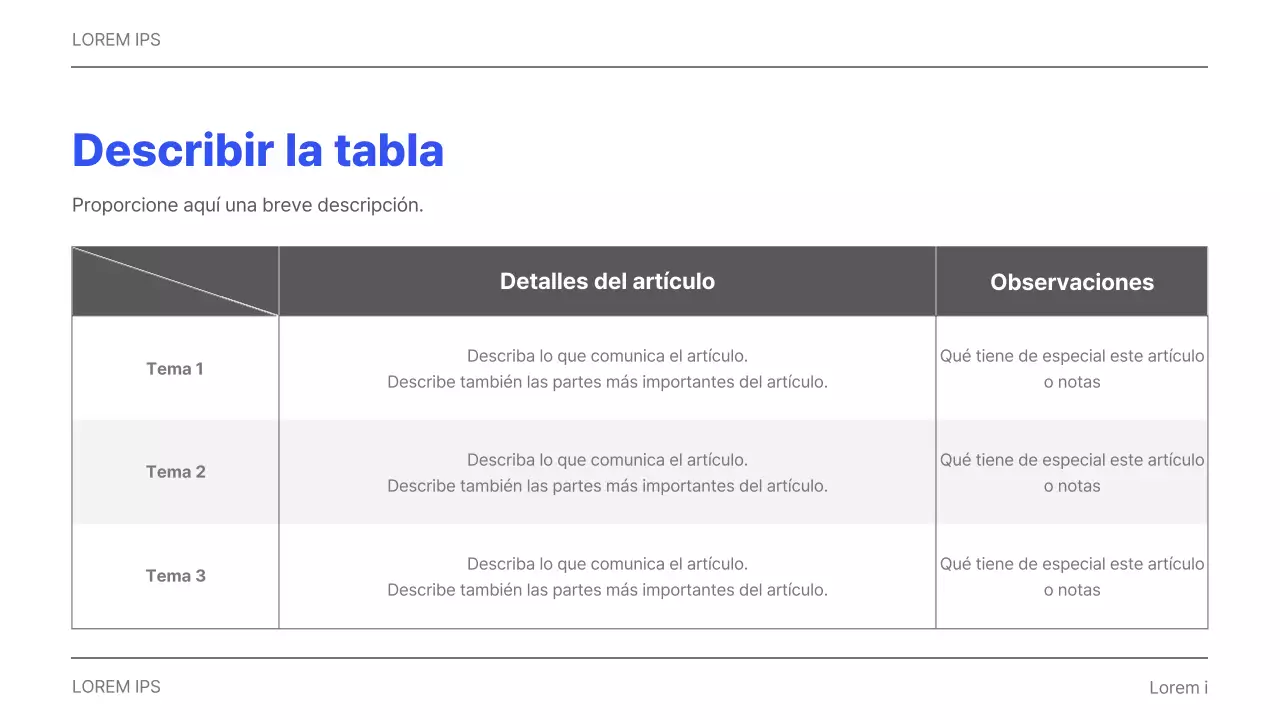 Informe corporativo sencillo imprimible en gris y azul