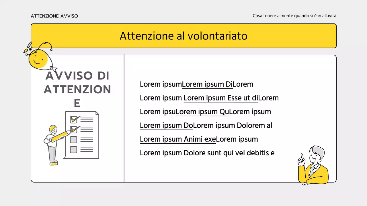 Materiale didattico semplice del corpo giallo e grigio