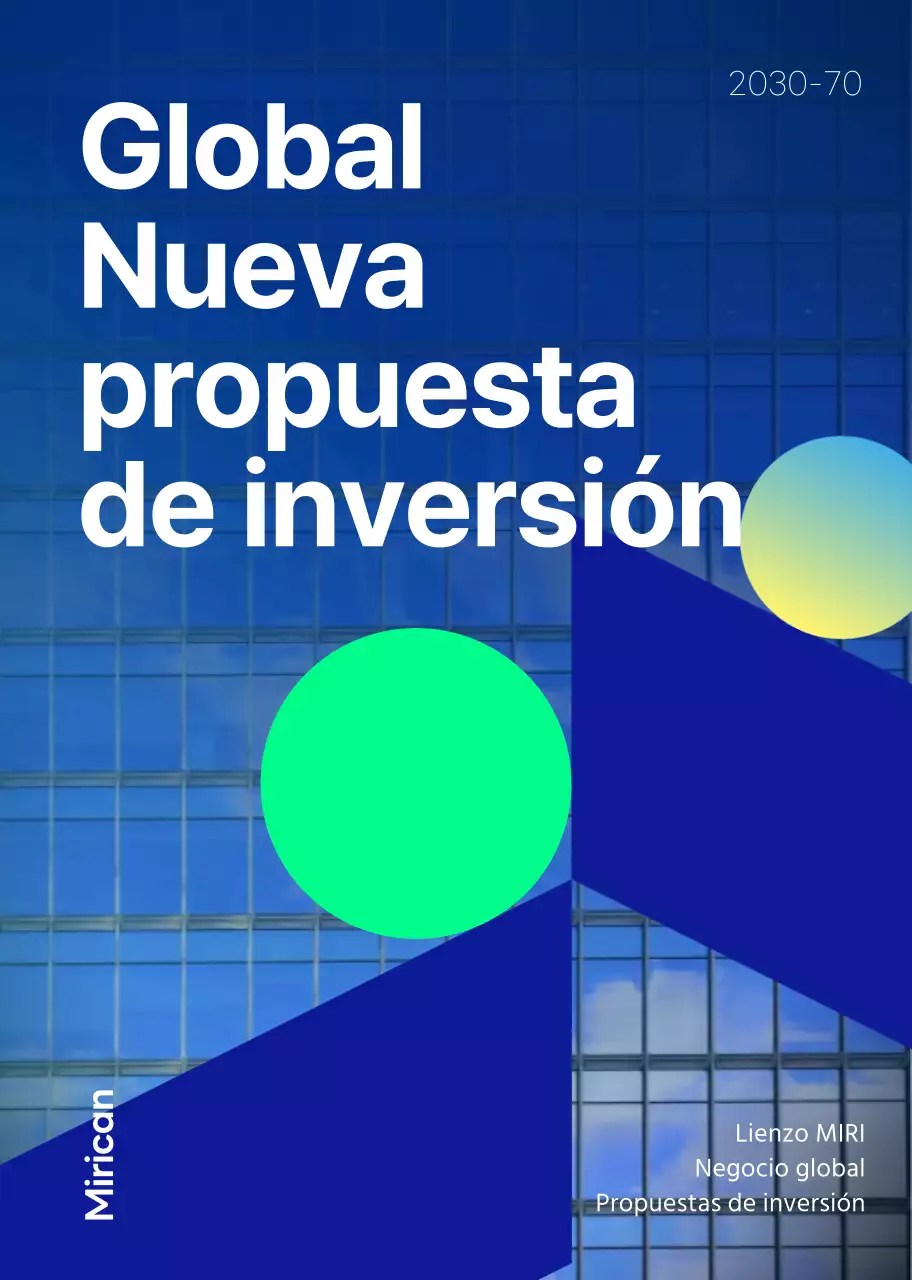Folleto azul de confianza sobre propuestas de inversión empresarial