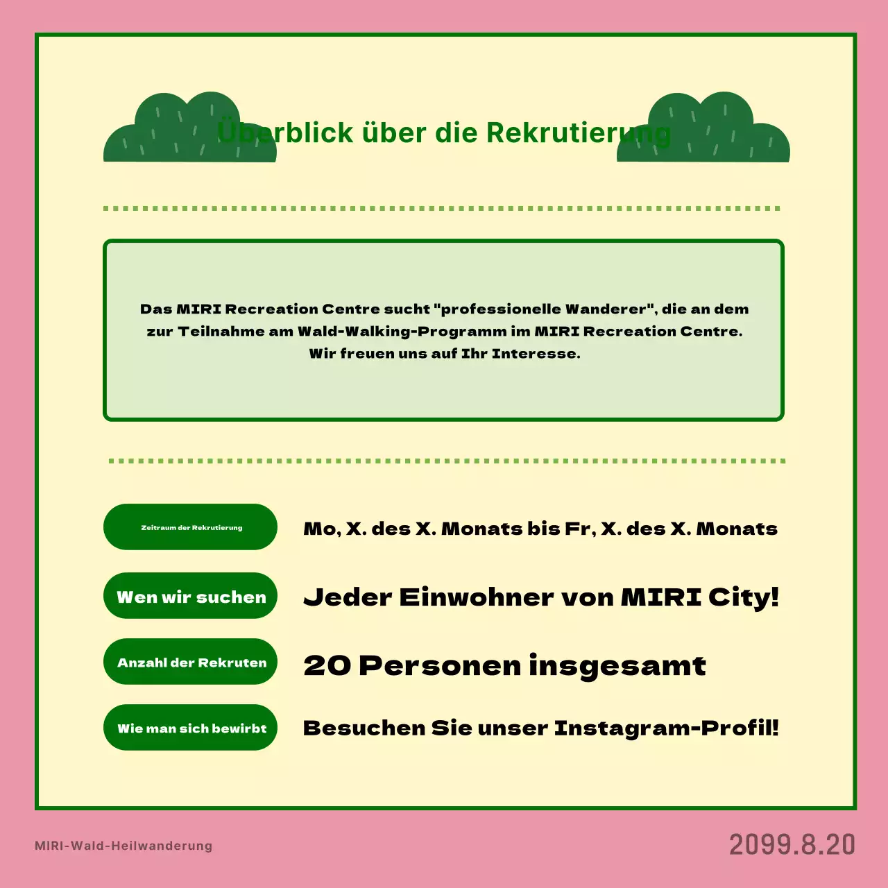 Förderung des Pink-Walk-Programms