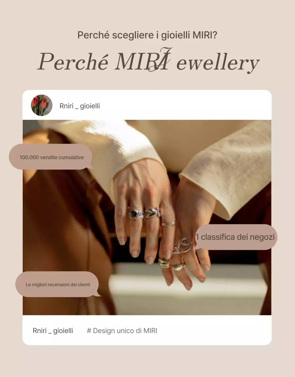 Promuovere una pagina introduttiva di gioielli di tendenza in marrone e beige