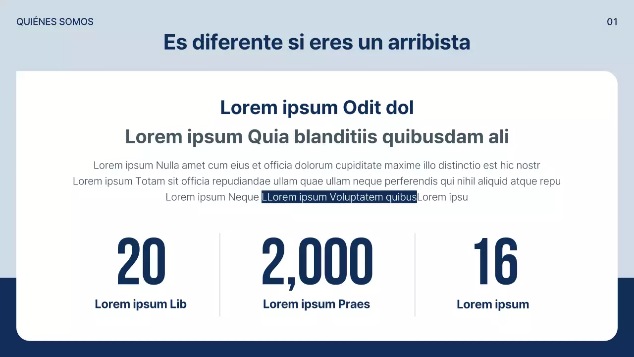 Un sencillo folleto de estudios en el extranjero en azul marino y gris