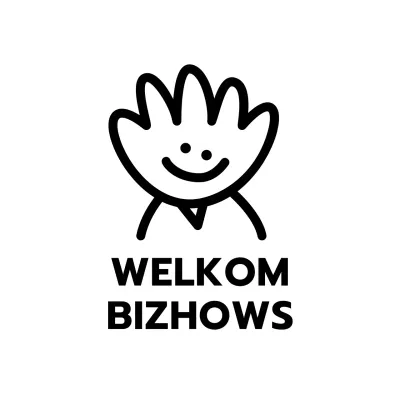 Ontwerpen met lachende handkarakters en zinnen