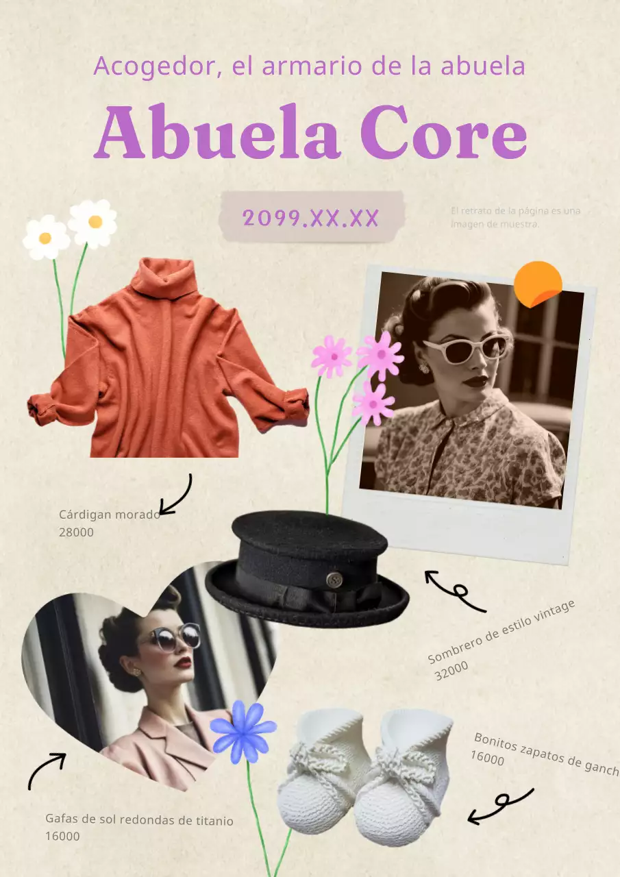 Promueve un conjunto vintage y acogedor en beige