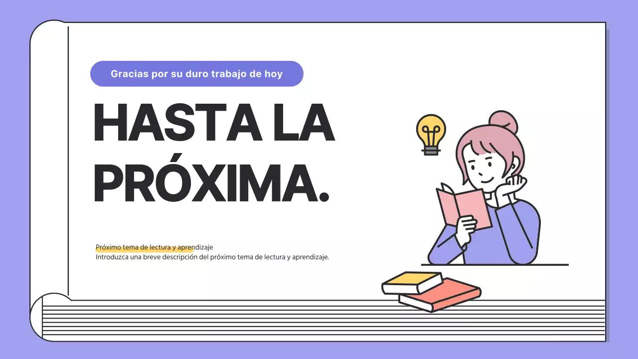 Lecciones sencillas de lectura en morado y negro