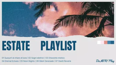 Promuovere una playlist di stili di tendenza in blu e rosa