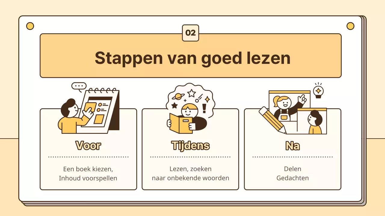 Hulpmiddelen voor leesvaardigheid voor leerlingen in geel en wit