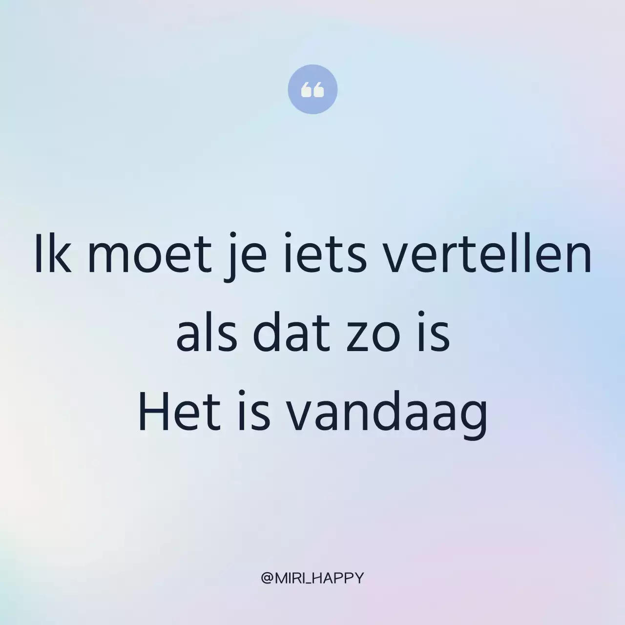 Een eenvoudig sentiment in lichtblauw en paars