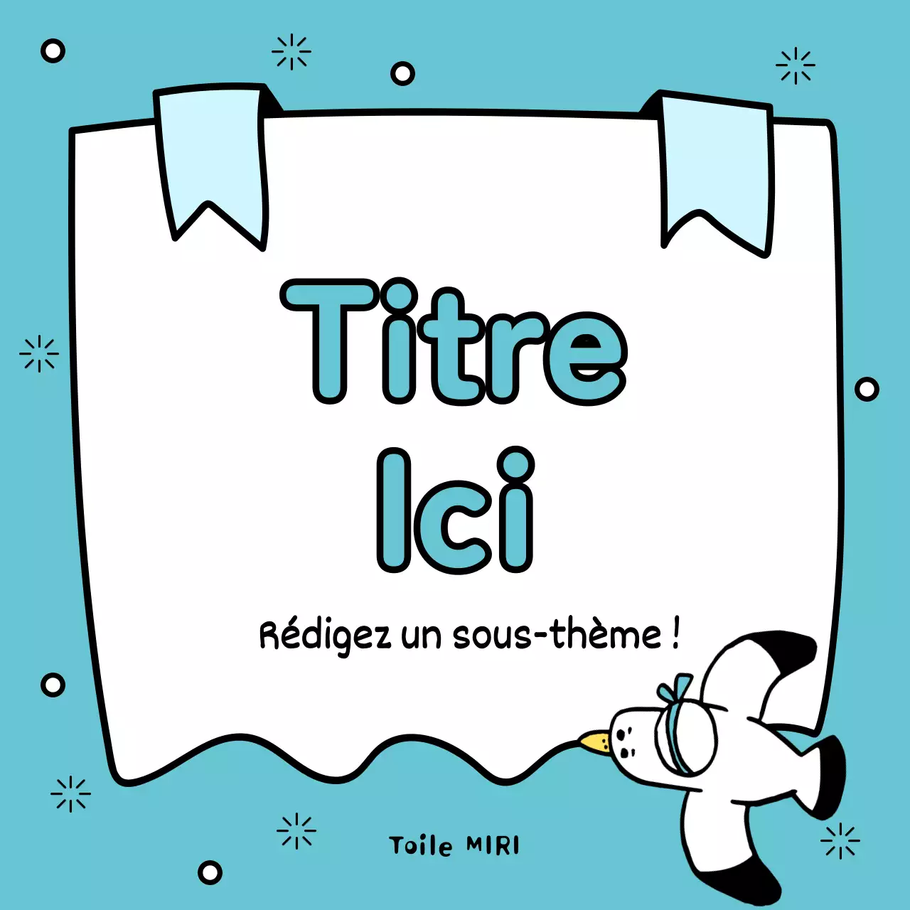 Une collection de jolis titres d'été en jaune et bleu clair