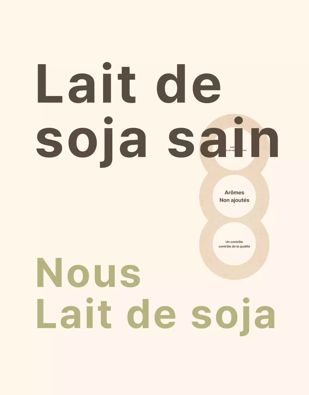 Promotion du lait de soja dans un style moderne en beige et kaki