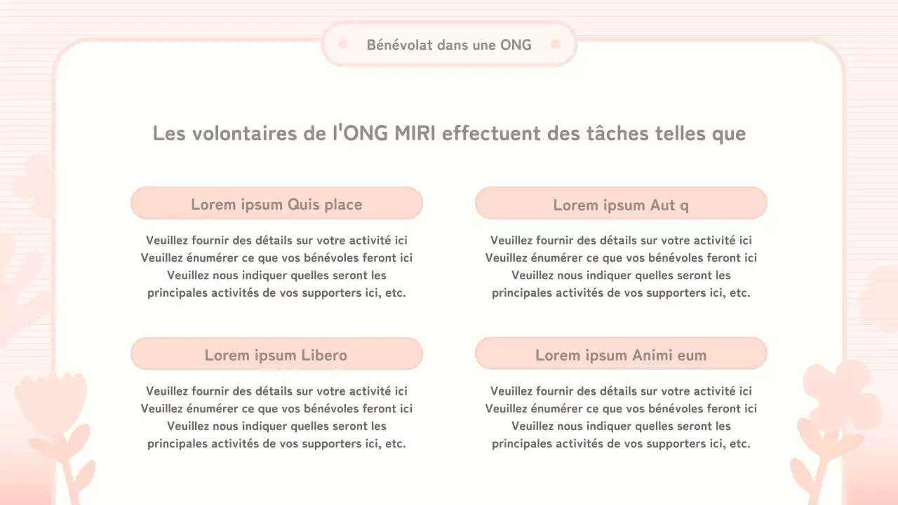 Matériel de formation du Corps rose et du Corps rouge