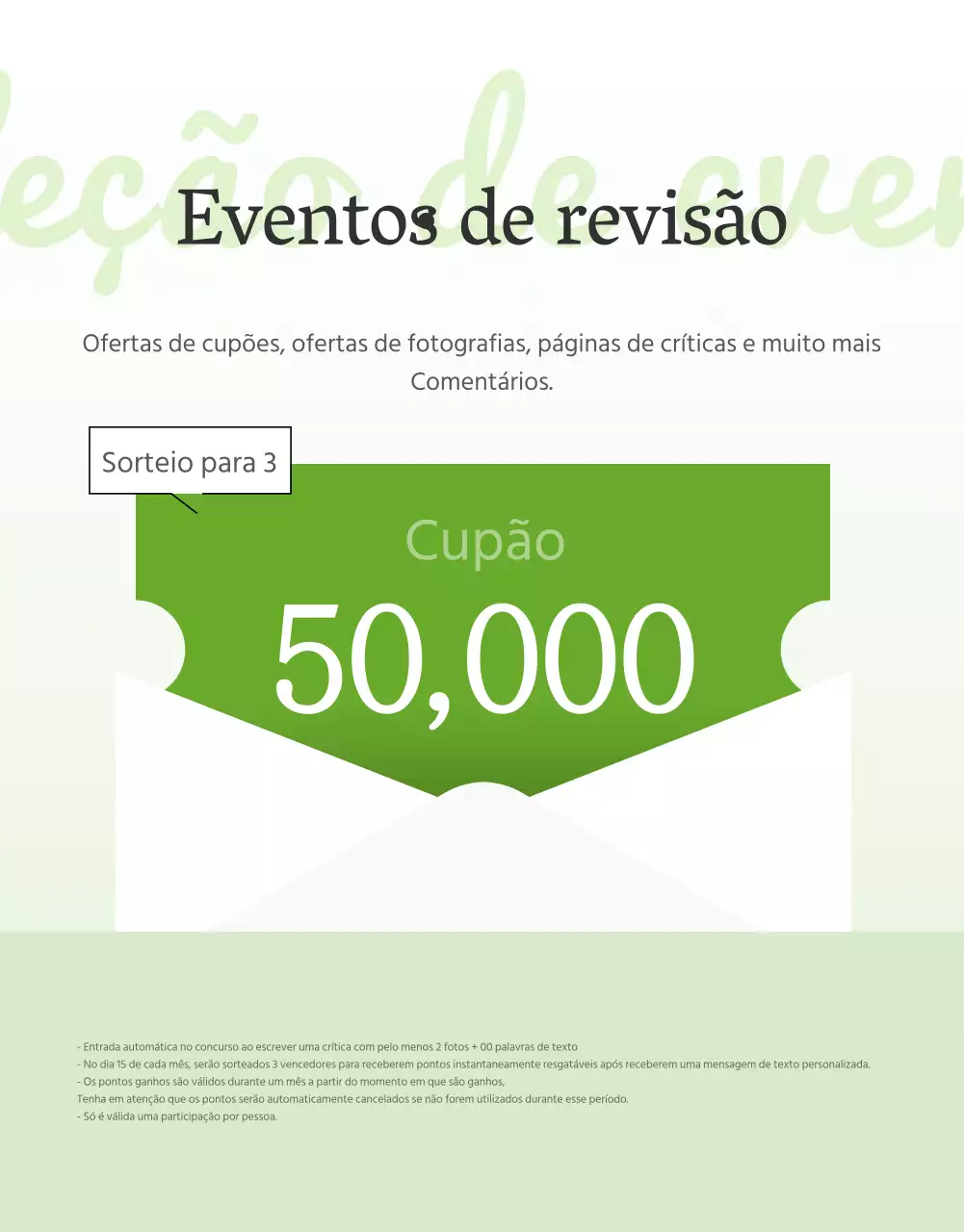 Promover um evento de revisão de saladas simples em feijão branco e lótus