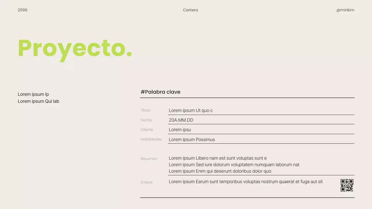 Una sencilla cartera imprimible en verde lima y negro