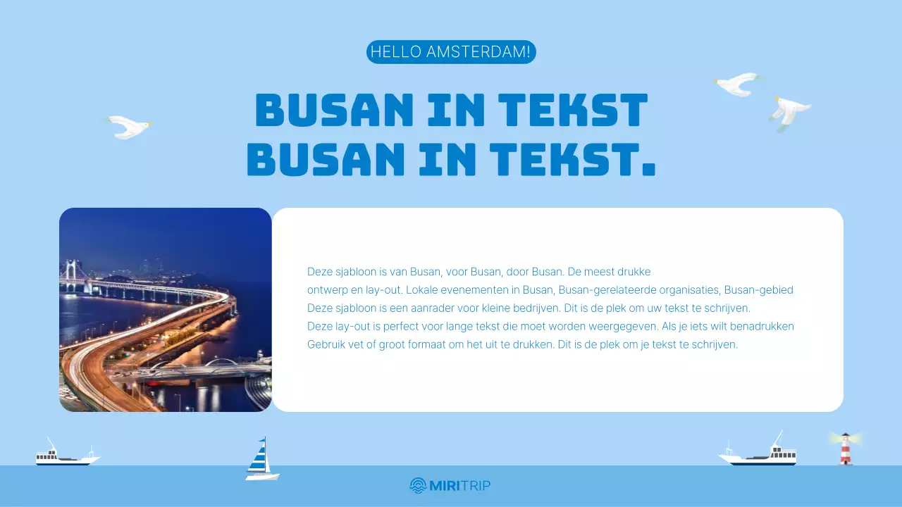 De lichtblauwe en beige wijken van Busan promoten