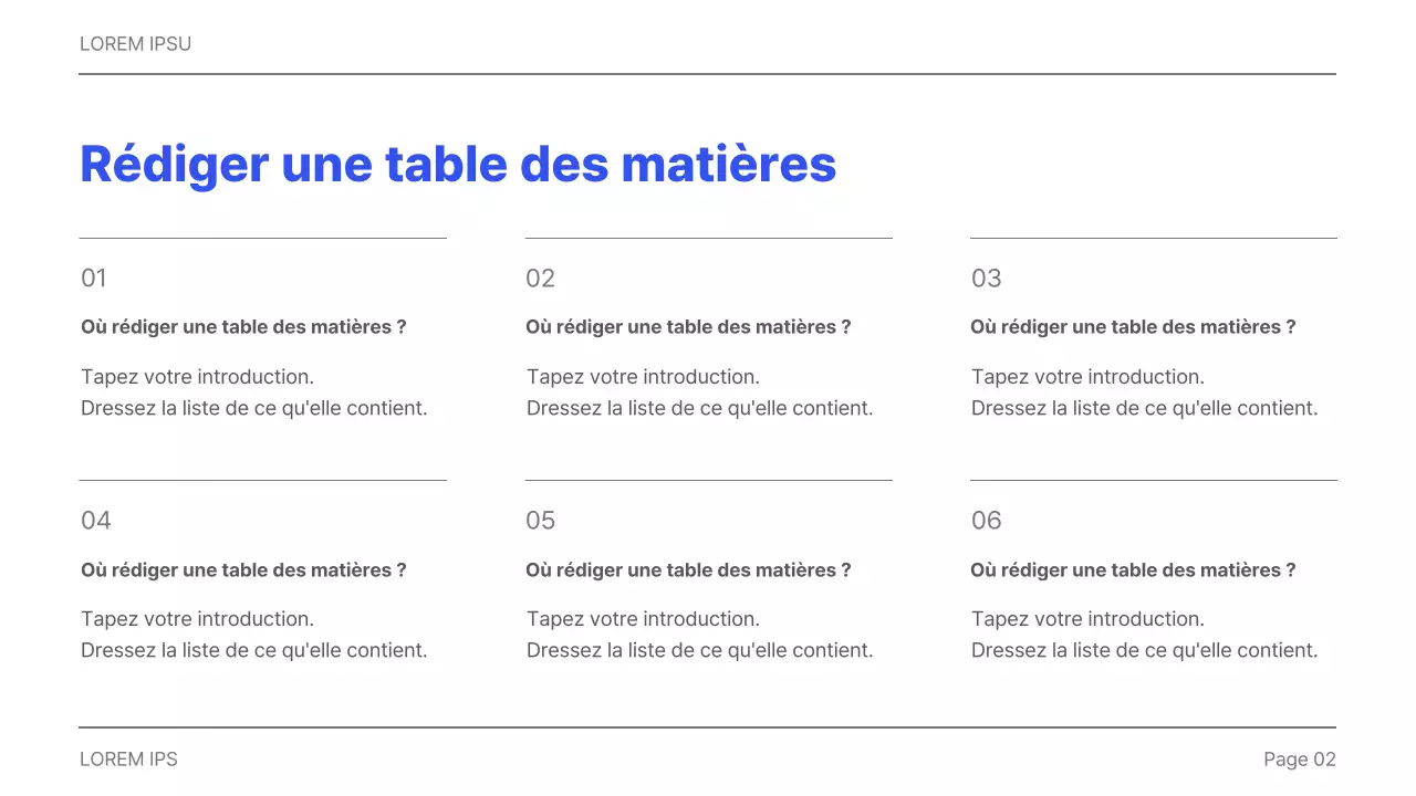 Rapport d'entreprise simple imprimable en gris et bleu