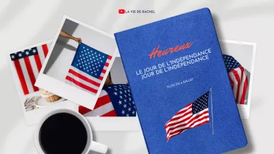Une routine moderne du 4 juillet en bleu et rouge