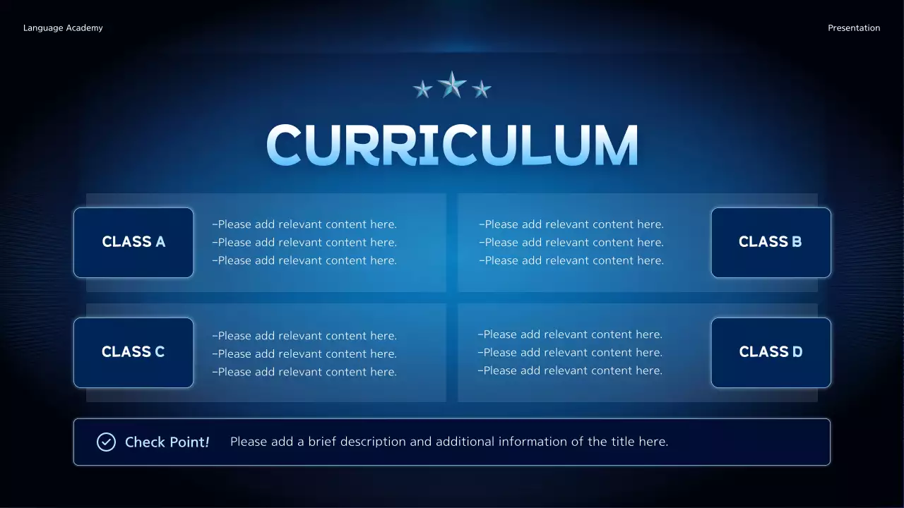 Blue Modern Language Presentation