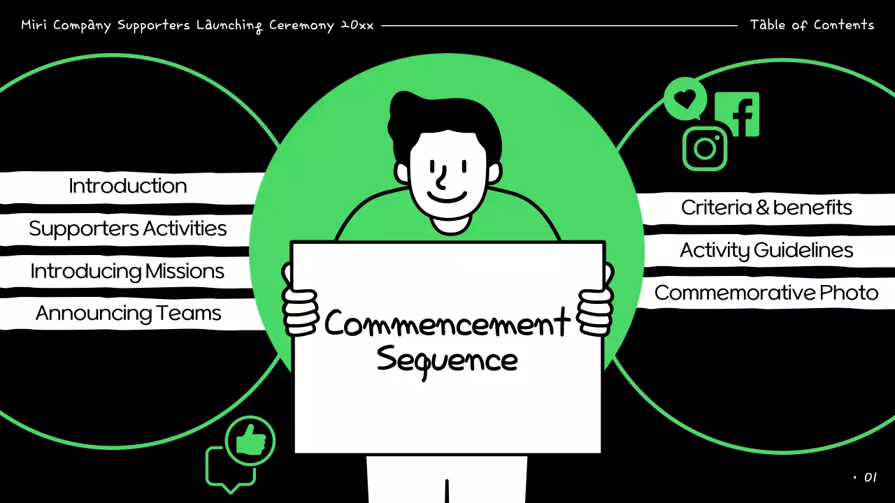 Green Minimal Business Announcement Presentation